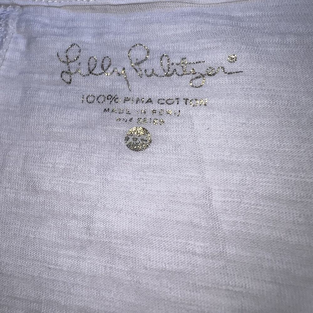 Lilly Pulitzer T-shirt Size XXS White Lilly Loves Texas Short Sleeve Graphic Tee - Picture 3 of 10